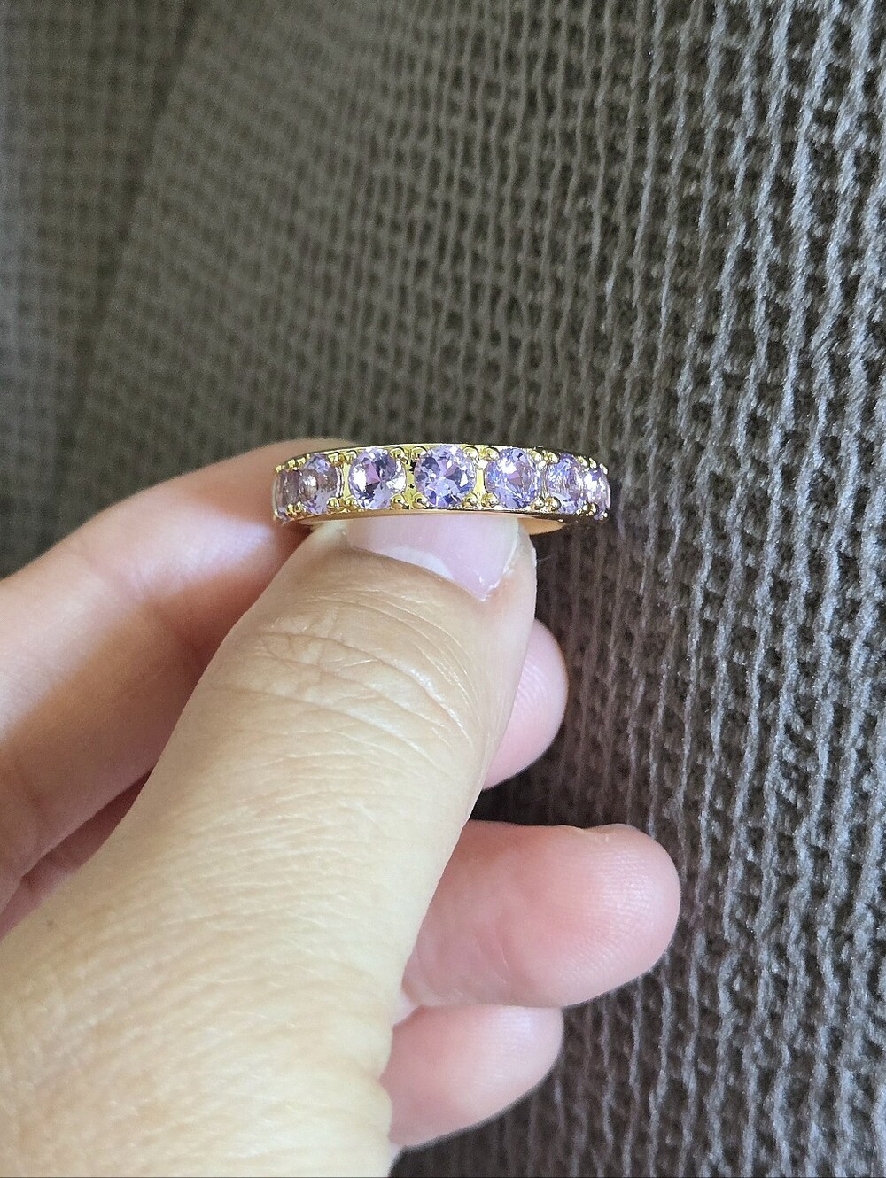 Kendra Scott (Retired) Gold💛 "Chandler" Band Ring💍 in Green💚 Lilac💜 Mix - Picture 6 of 16